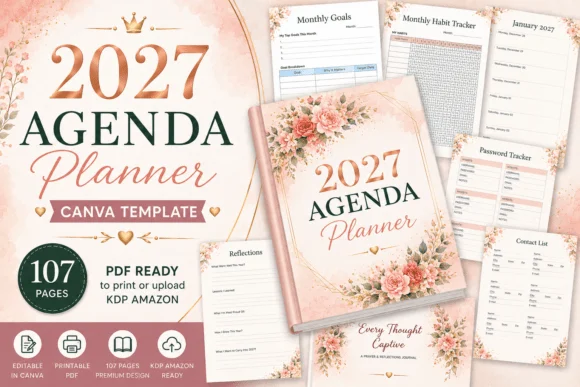2027 Agenda Planner | Canva Template