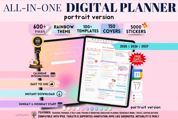 All in One Digital Planner (Portrait)