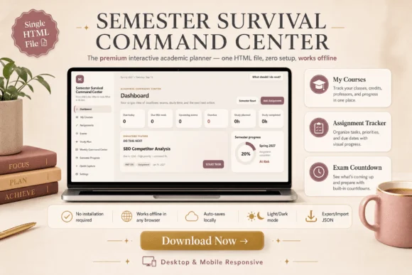 All in One Interactive Student Planner