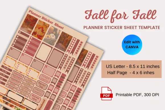 FALL for FALL PLANNER STICKER SHEET