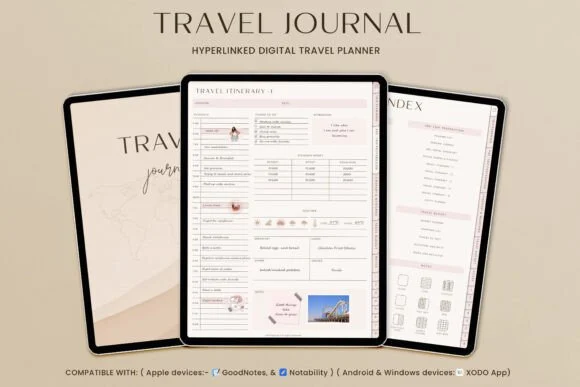 GoodNotes Travel Journal Planner