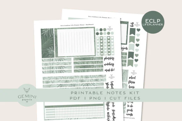 Notes and Dashboard Pages Sticker Kit
