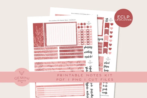 Notes and Dashboard Pages Sticker Kit