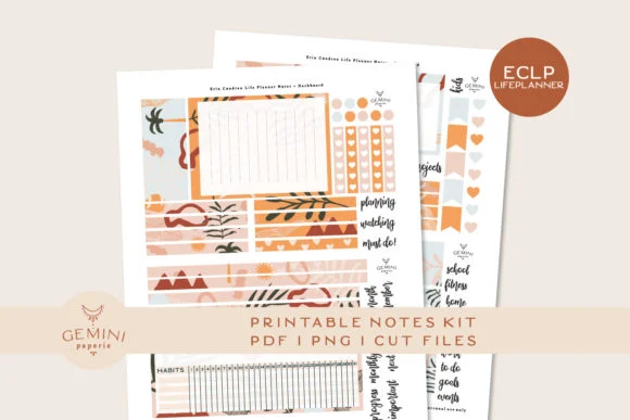 Notes and Dashboard Pages Sticker Kit