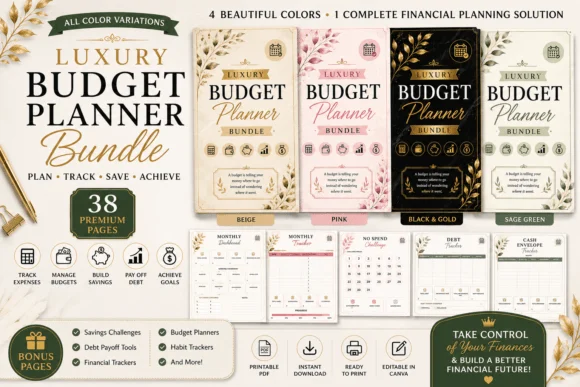 Ultimate Luxury Budget Planner 4 Color