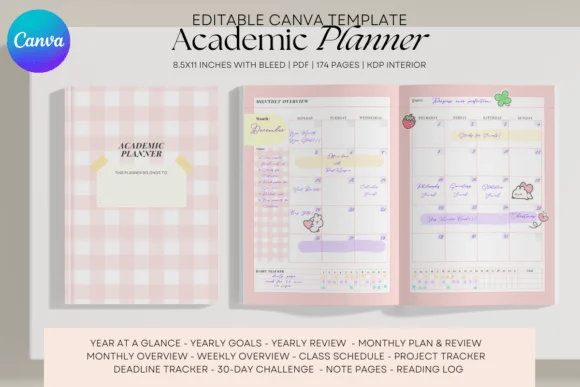 Updated Canva Academic Planner Template